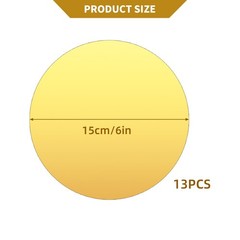13 PCS Acrylic Round Mirror Plates Centerpieces Gold Circle Trays 6 Inch 15cm