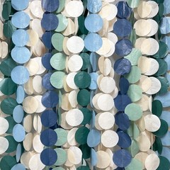 205 Ft Sage Green Dusty Blue Khaki Beige Circle Dot Backdrop Garland Tissue P…