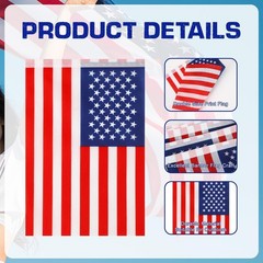 100 Pcs American Flag Banner, 105 Ft USA Flags Bunting Banners for Fourth of
