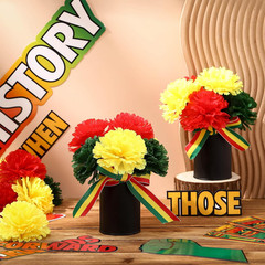 86 Pcs Juneteenth Table Centerpiece Decorations Black History Month Table Dec…