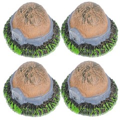 4 Pcs Dollhouse Miniature Graveyard Set Headstone Decorations