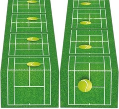 2 Pack Tennis Table Runner Party Supplies Sports Themed Table Cover Birthday