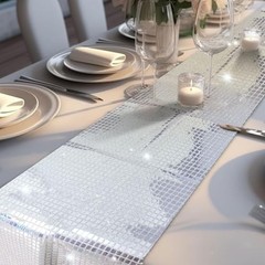 ches Glitter Disco Party Table Runner Disco Ball Decor Retro 70s 12 x 108 In