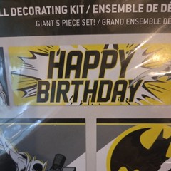 Batman DC Birthday Party Scene Setters Wall Decorating Kit Giant 5 Pc Set