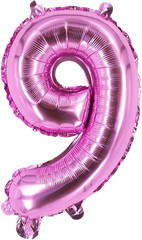 LOL Surprise 9th Birthday Party Balloons Pink Foil Set