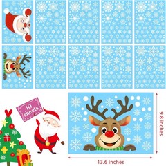 465 PCS 10 Sheet Double-Sided Christmas Window Clings, White 03