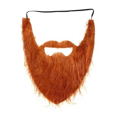 FAKE BEARD AND MUSTACHE COSTUME SET BROWN HALLOWEEN PARTY FESTIVAL ACCESSORY