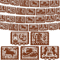Western Cowboy Papel Picado Banners (6 Packs, 6 X 19.69 Ft, Plastic) Fiesta Part