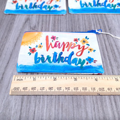 Natural Life Happy Birthday BOHO Recycled Coin Purse Gift Pouches Lot of 5