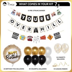 Pirese Over The Hill Birthday Decorations, Over The Hill Decorations Funny 50…
