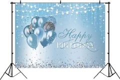 Birthday Photography Backdrop Banner Background Happy Birthday Party Decor 5x7ft
