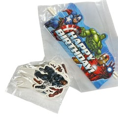 Marvel Avengers Themed 6th Birthday Party Supplies Set Banner Cake Toppers