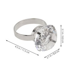 Simulated Wedding Ring Prop Large Engagement Ring Decoration for Anniversary …