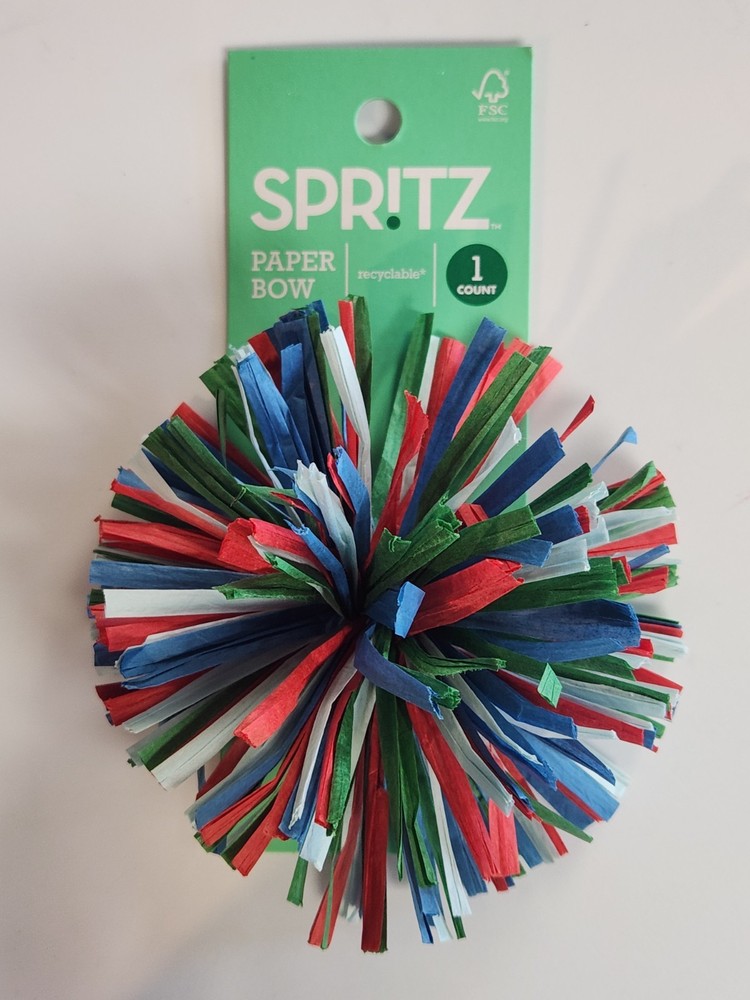 Spritz Paper Bow 1 Count Multicolored