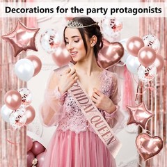 Party spot! 253 Pcs Birthday Decorations For Women, Rose Gold Party Decoratio…