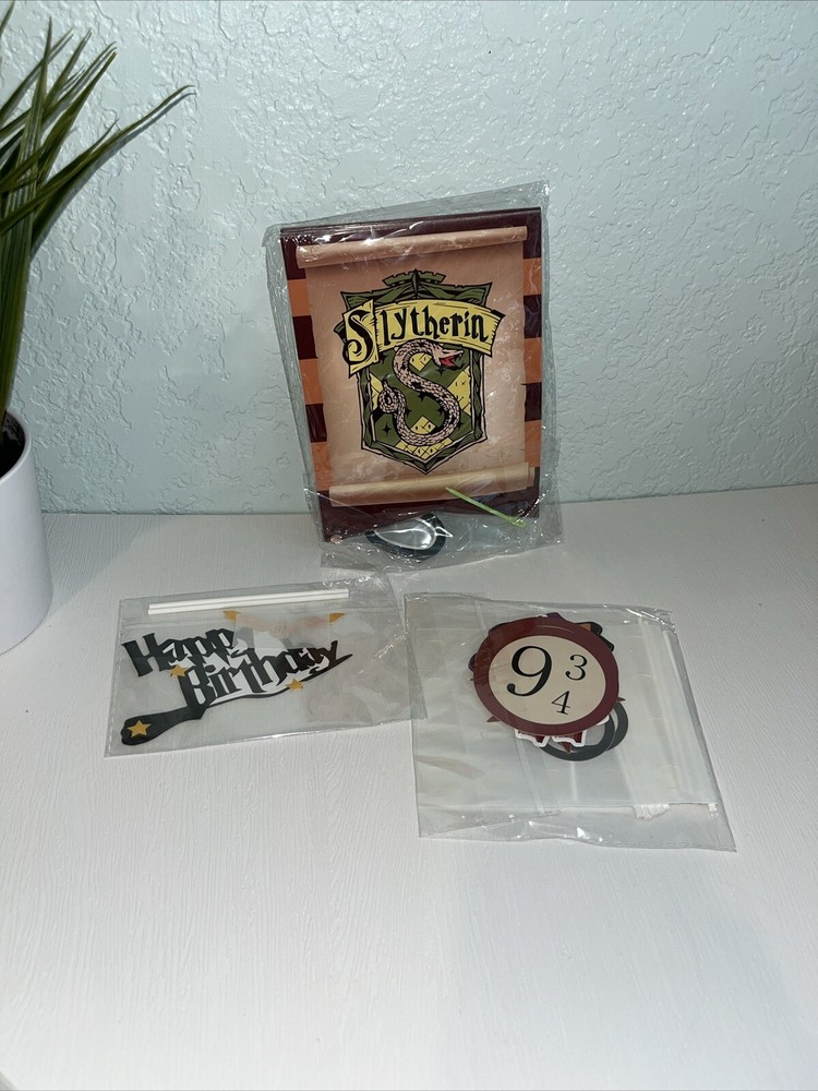 Harry Potter(Happy Birthday)Banner Party Decoration W/Banner And Cake Toppers