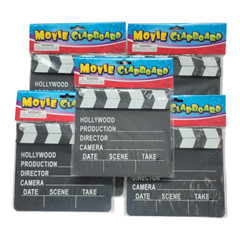 4 Pack New Hollywood Clapboard Clapper Clap Board Movie Sign Director Chalkboard