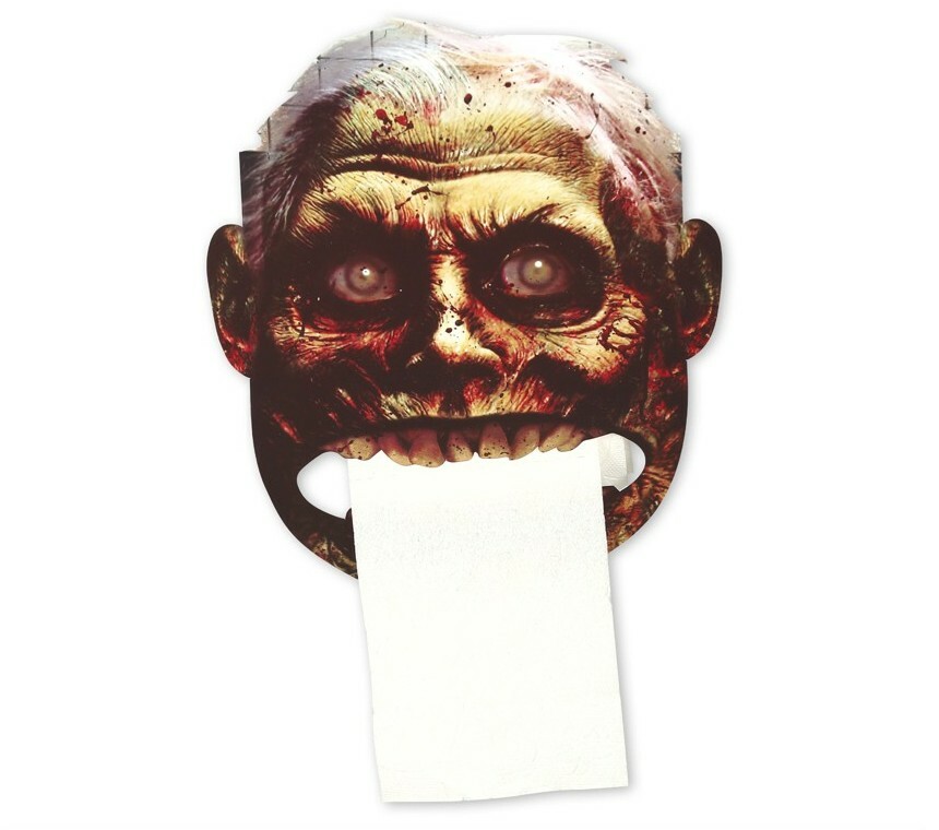 Zombie Toilet Paper Roll Dispenser Halloween Decoration Prop Cover Horror WC