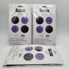 12 PCS Purple Paper Fans Black Honeycomb Balls Tissue Pom Poms for Party Decor