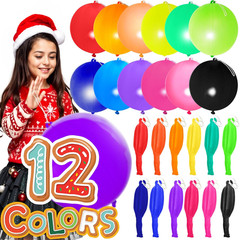 30Pcs 18″ Heavy Duty Punch Balloons – 12 Colors, Fun Party & Goodie Bag Toy
