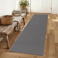 SHACOS Washable Runner Rugs 20″x59″ Dirt Trapping Non 20″ x 59″, Solid Gray