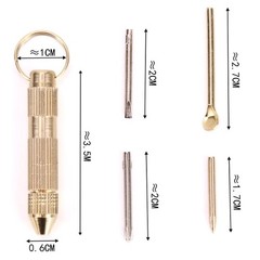 2Set Small Spoon Metal Keychain Ear Pick Party Decorations Dispenser As Men Gift