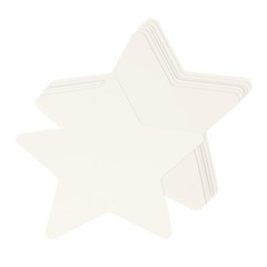 100 PCS 3.9×3.9 Inch Star Cutouts Shaped Paper Cards White DIY Craft Decor