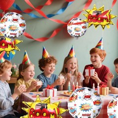 Superhero Party Decorations, 8Pcs Superhero Foil Balloons 18 Inches Hero Ball…