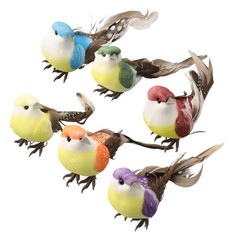 Christmas Artificial bird Fake Decoration Display Feather Garden Ornament