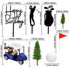 22Pcs Golf Cake Decorations Golf Cart Cake Toppers Heading for The Green Cake…