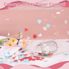 6000 Pcs 1 Inch Hearts Paper Confetti Pink & White Tissue Paper Confetti Colo…