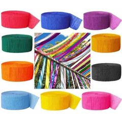 Crepe Paper Craft Streamers Decorative Paper Strip for Various Party Birthday