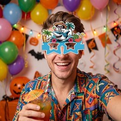 24 Pcs Summer Halloween Party Decorations Glasses,Funny Summer Skeleton Paper…