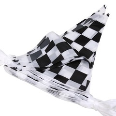 Checkered Themed Banner, 21 Pcs Flags, 30ft String, Race Car Party Decor