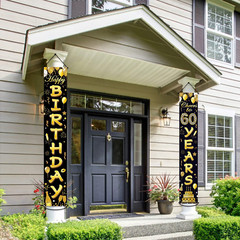 60th Birthday Party Banner Decorations for Women Men 60 Year Old Door Banners…