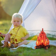 Boao 3 Sets Fake Fire Flame Prop Camping Decoration 3D Red Orange
