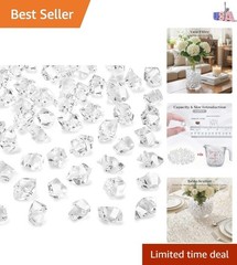 Fake Ice, 150PCS Fake Diamonds, Plastic Diamonds Acrylic Rocks Vase Fillers f…