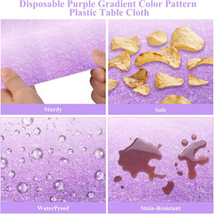 CIEHER 67PCS Purple Birthday Decorations Set – 2Pcs Foil Fringe Curtains Streame
