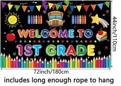 Welcome to 1st Grade Banner, Large Size First Day of School Decorations