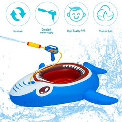 Inflatable Shark Pool Float Kids Toddler Beach Water Toy 26 Years