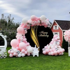 Shining Gold Sequins Round Backdrop Cover 6.5ft