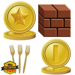 HMJDZH 80PCS Mario Bros Party Supplies