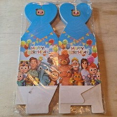 Coco Melon Birthday Party Plate Napkin Balloon Cake Topper Bottle Label Stickers