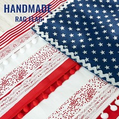Handmade 4 x 2.3 Ft Rugged American Flag Banner for Indoor/Outdoor Celebrations
