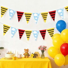 5 Pcs Cute Cartoon Dog Party Decorations Pre Strung Flag Banner Cute Anime Bi…
