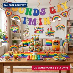 Pride Decorations Banner Hanging Swirls Sounds Gay I’M IN Glitter Banner Love is