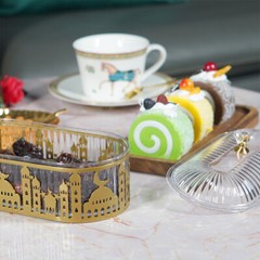 Muslim Snack Box Eid Decor Ramadan Candy Box Desktop Storage Dustproof Trays