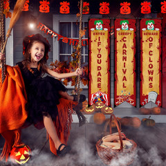 3 Pcs Carnival Party Decorations Carnival Banner for Halloween Evil Circus Porch