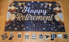 13 Pcs Retirement Party Decorations, Banners and Table Decorations