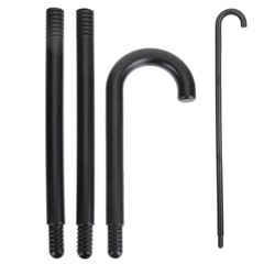 2Pcs Reusable Plastic Xmas Magician Crutch Wand Costume Accessory Black